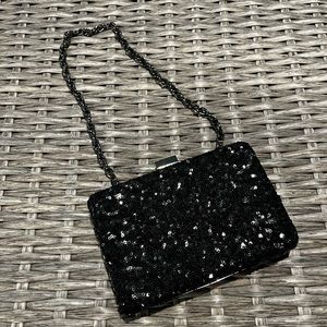White House Black Market Sequin clutch  7”x 4.75””x 1.25” rise 11”